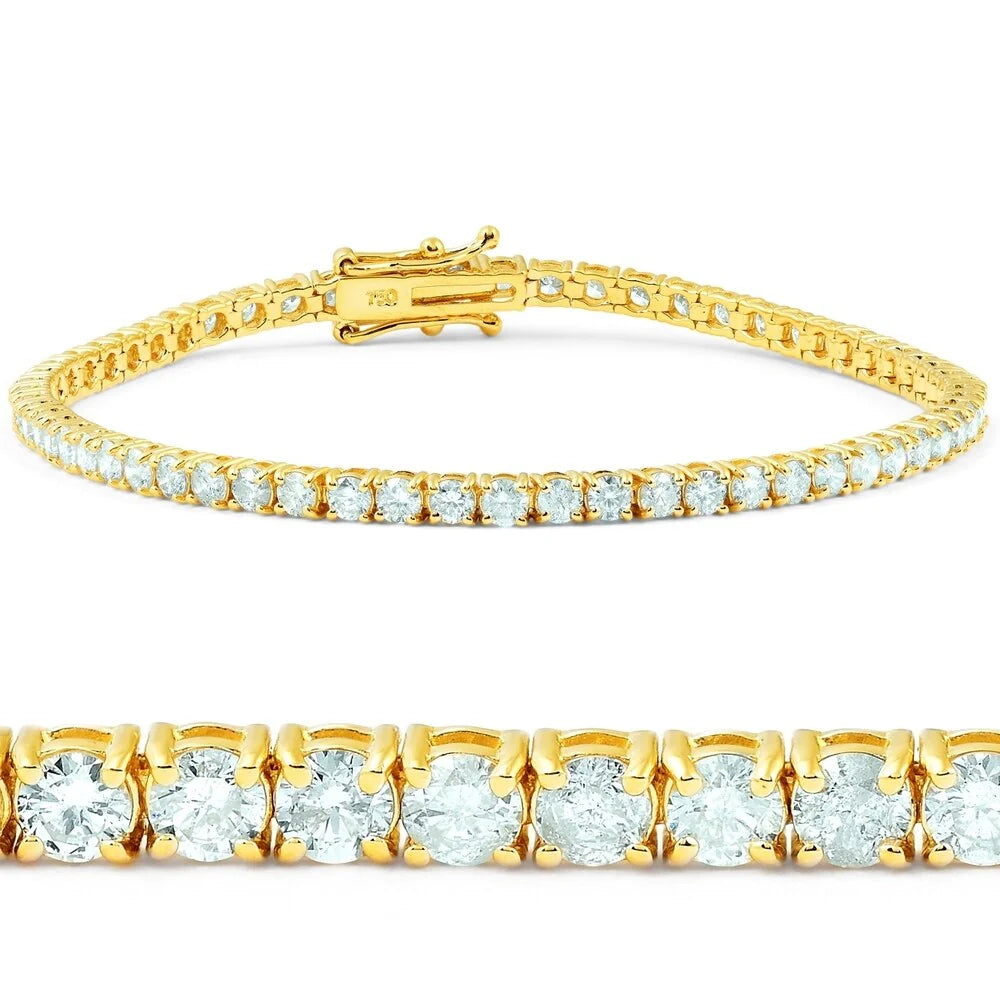 PRE-ORDER | 7inch DEF VVS 5CTW WHITE or GOLD TENNIS BRACELET